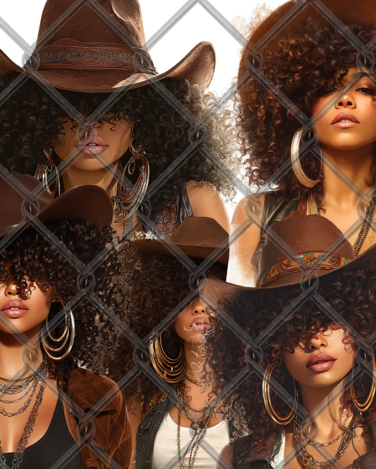 Cowgirl Chic Digital PNG Bundle – 5 Designs