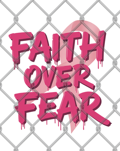 Faith Over Fear – Breast Cancer Awareness PNG Download